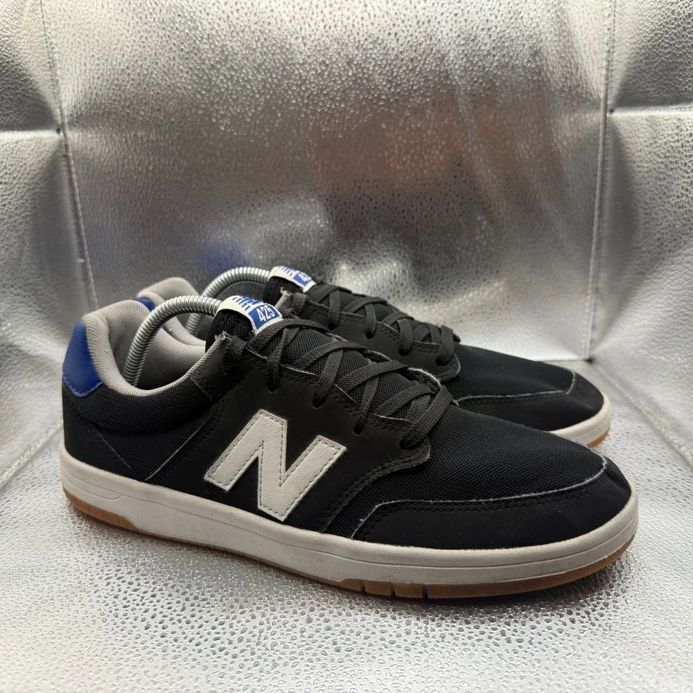 Size 9.5 New Balance 425 Black‎ White Blue Mens Skateboarding Sneakers AM425BKR